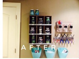 organized craft room after photo