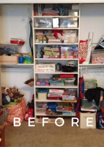 Cluttered closet