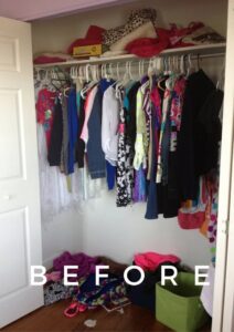 messy kids closet