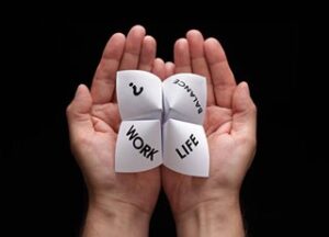 work life balance image in hands