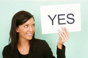 yes sign to getting organized