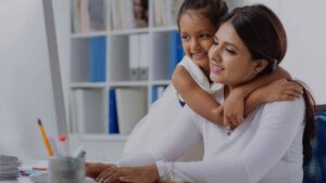 working mom home office