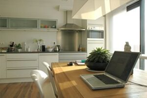 clean/organized kitchen