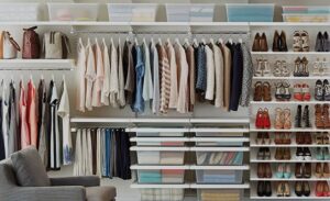 elfa closet organizing system