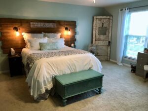 finished DIY bedroom