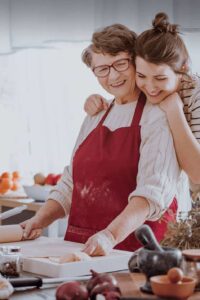 Grandmother and granddaughter