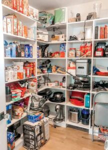 cluttered/messy pantry