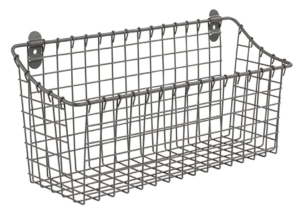 wall mounted wire basket