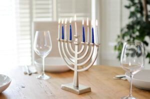 Hanukkah/Menorah table decorations