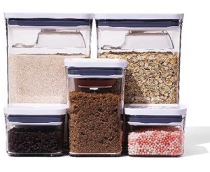 OXO Good Grips 8-Piece Baking Essentials POP Container Set, White