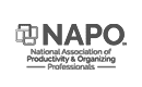 Logo for NAPO, National Association of Productivity and Organizing Professionals