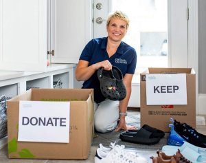 Expert home organizer providing unpacking services