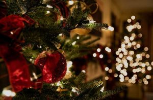 Christmas garland with lights, holiday decorating St. Louis